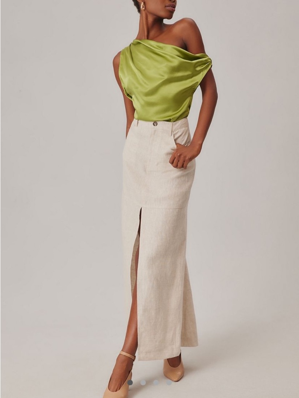 Reformation Taz Linen Maxi Skirt